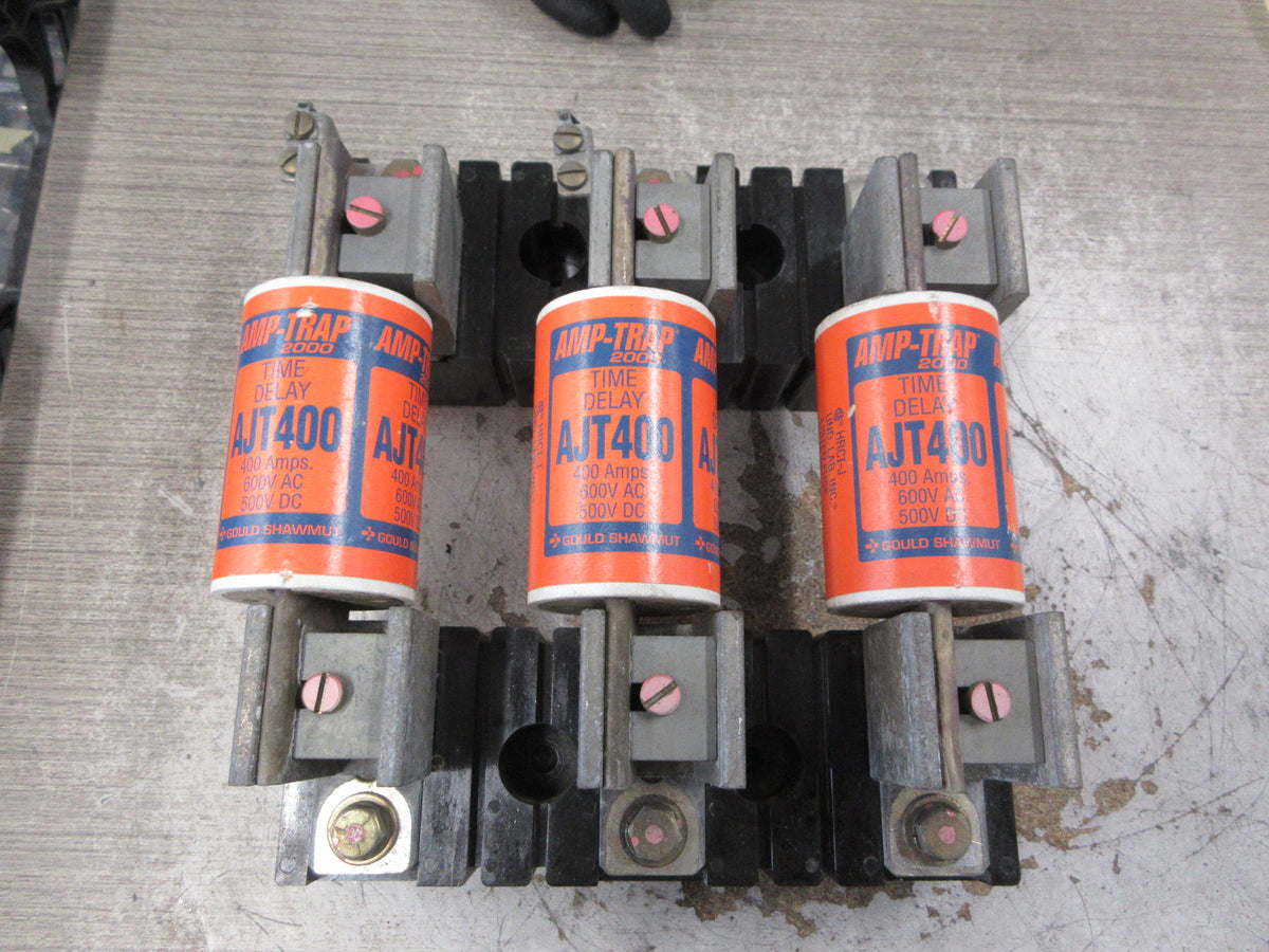 Allen-Bradley Fuseholder X-402238 / X-410744 200A 600V 3P (3) 400A Fuses Used