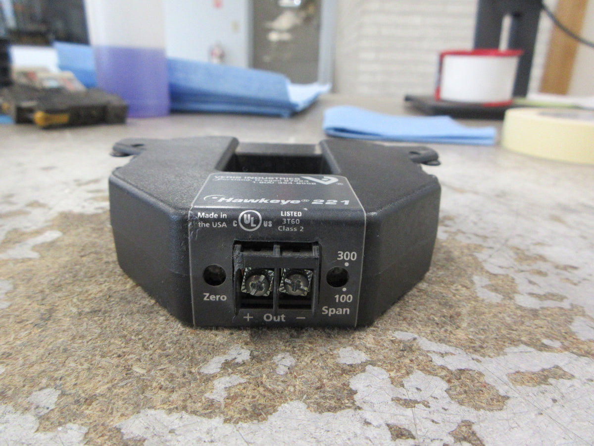 Veris Hawkeye 221 Analog Current Sensor H221 100-300A Used