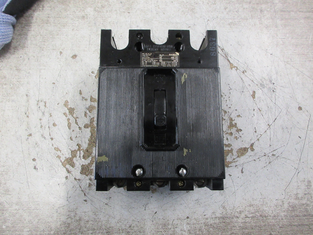 ITE Circuit Breaker EH3B040 40A 480V 3P Used