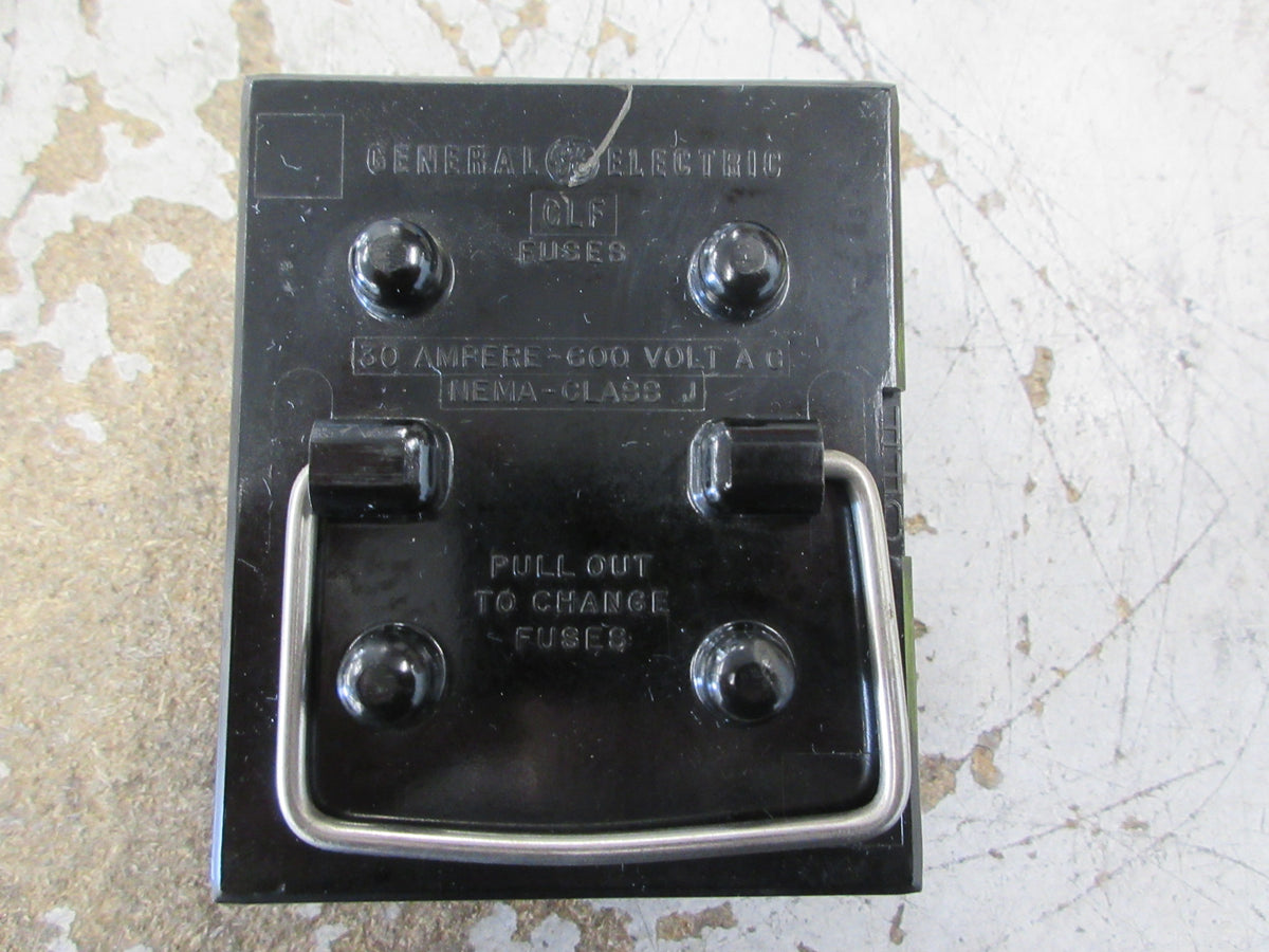 GE Fuse Pullout Switch CLF 30A 600V 2P (2) 6A Fuses Used