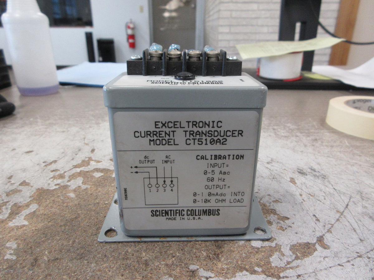 Scientific Columbus Exceltronic Current Transducer CT510A2 Input: 0-5A Used