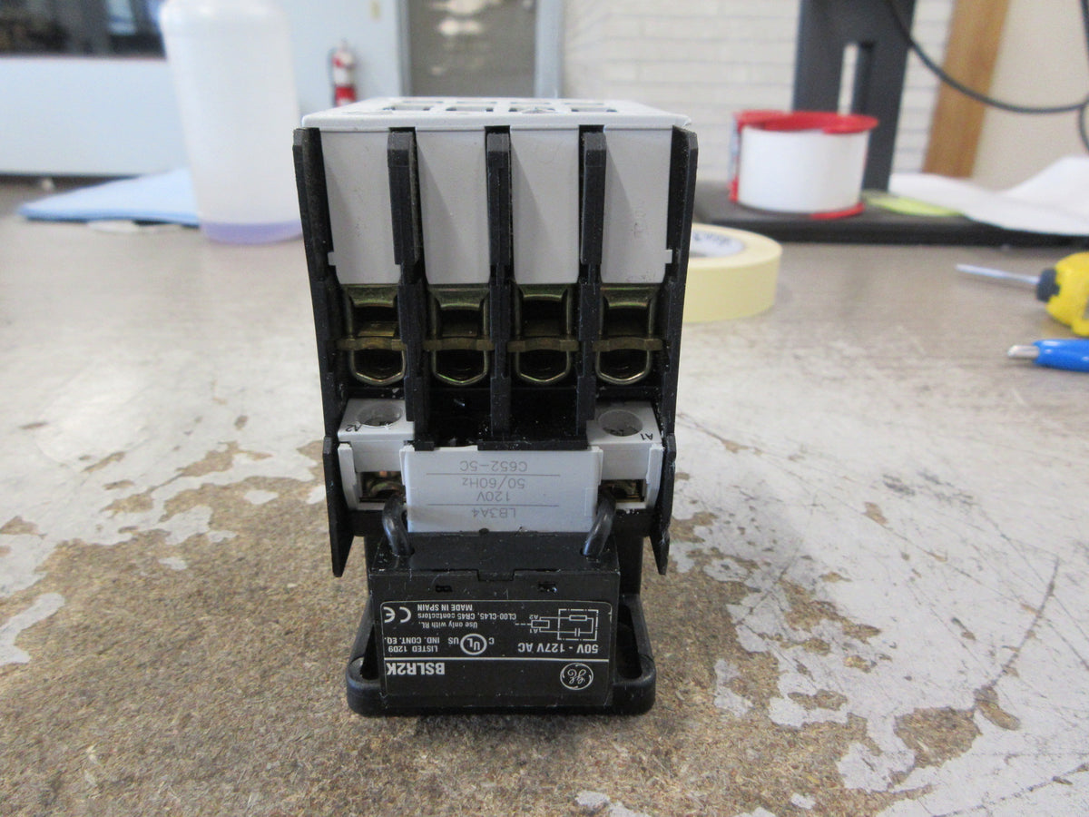 GE Contactor CL04A301M 120V Coil 54A 600V W/Surge Suppressor Used