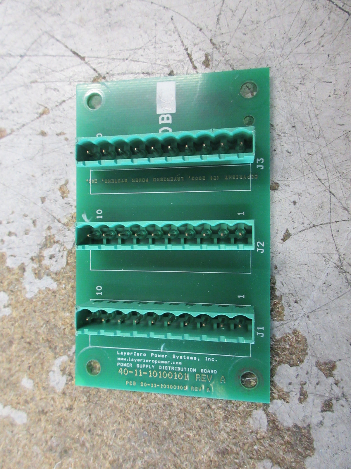 LayerZero Power Supply Distribution Board 40-11-10100101 Rev. A Used