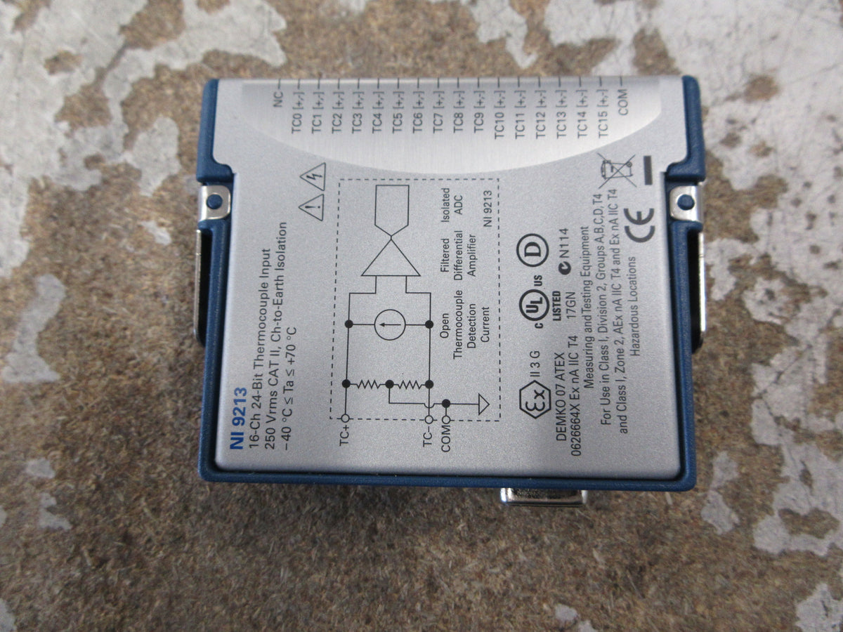 National Instruments NI 9213 Thermocouple Input Module 198854C-01L 16-Ch Used