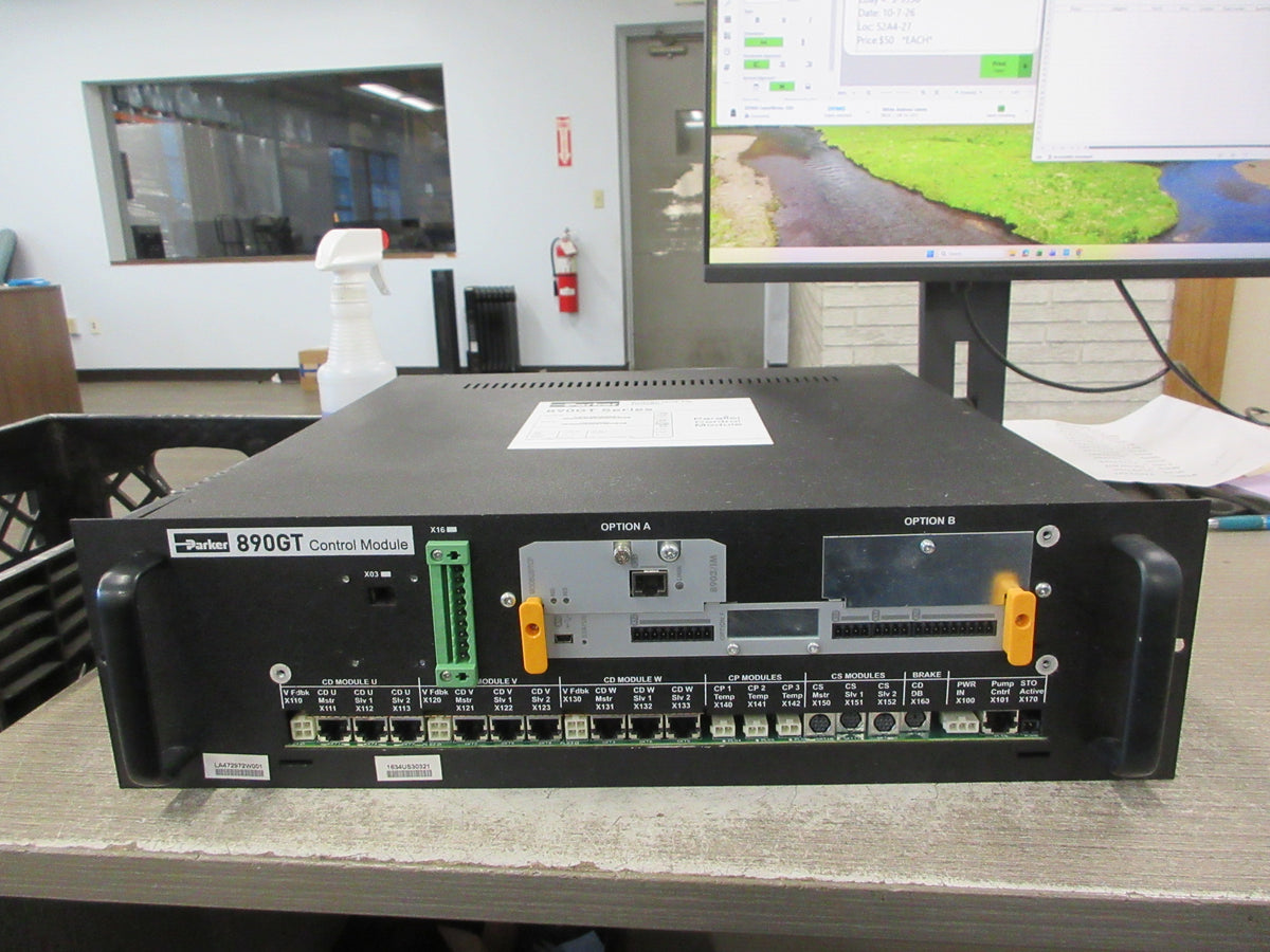 Parker 890GT Parallel Control Module LA472972W001 24-48 VDC 2A Used