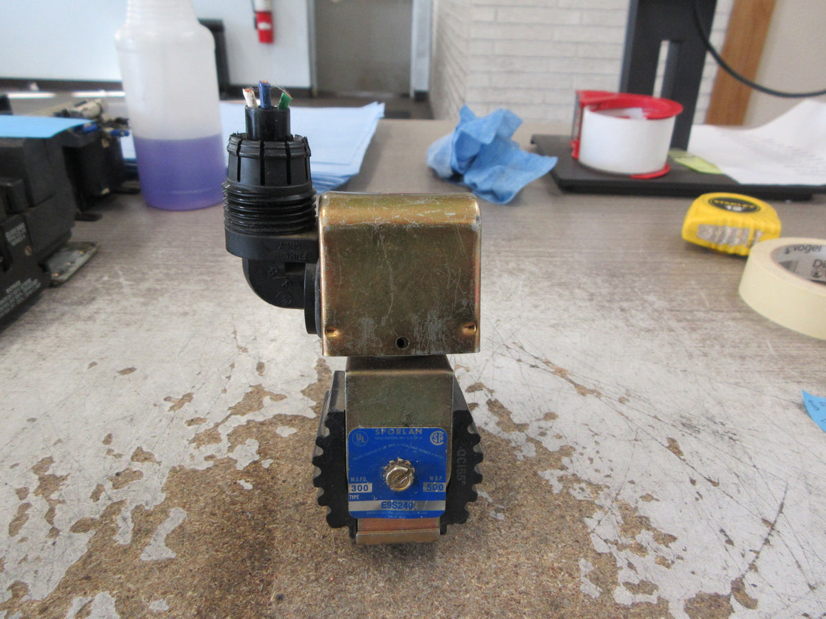 Sporlan Solenoid Valve E9S240 300 PSI MOPD 500 PSI MRP Used