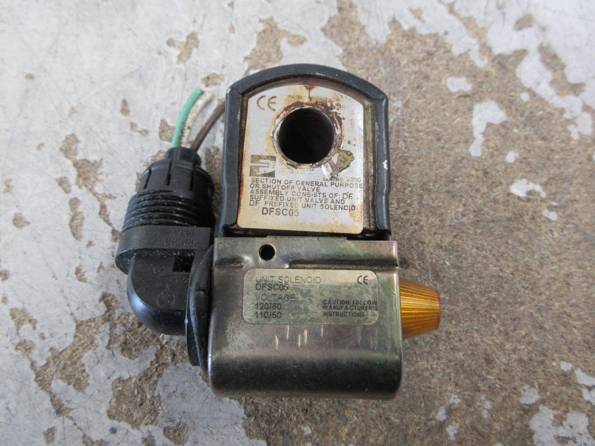 Parker Solenoid Coil DFSC05 120V @ 60Hz 110V @ 50Hz Used