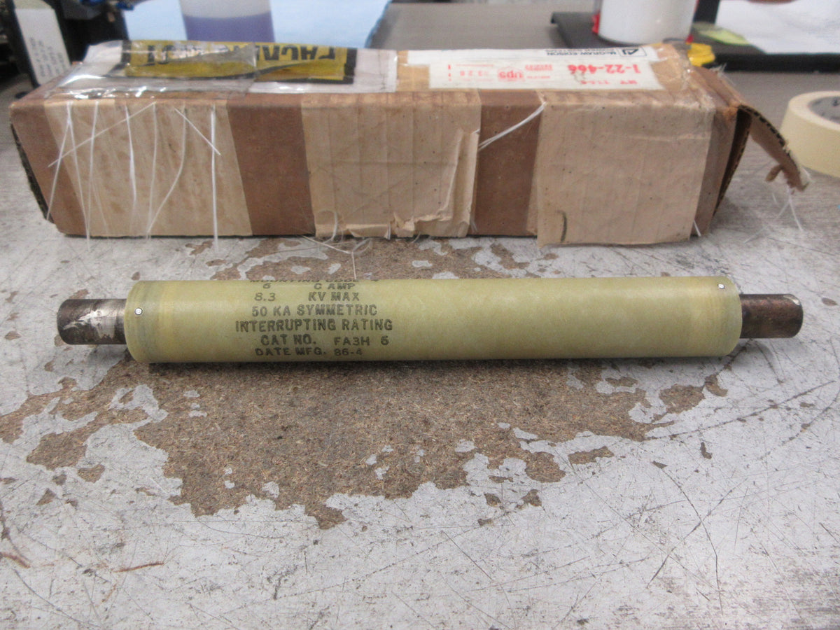 Cooper NX Fuse FA3H6 8.3KV 6A New Surplus