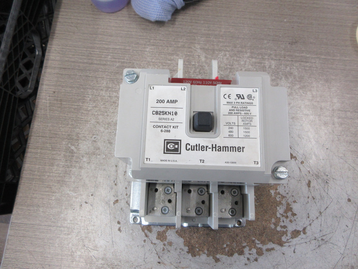 Cutler-Hammer Contactor C825KN10 Ser. A2 120V Coil 200A 600V 3Ph Used