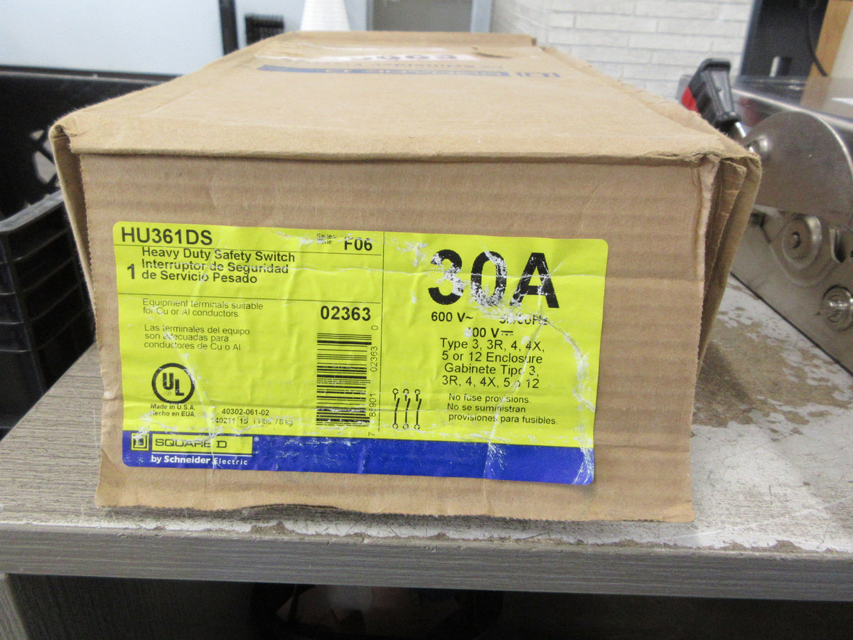 Square D Stainless Steel 3R Non-Fusible Safety Switch/Disconnect New Surplus