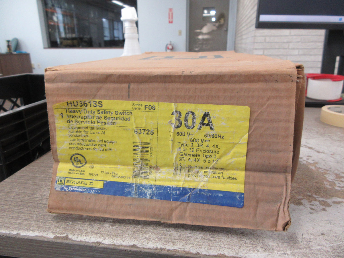 Square D Stainless Steel 3R Non-Fusible Safety Switch/Disconnect New Surplus