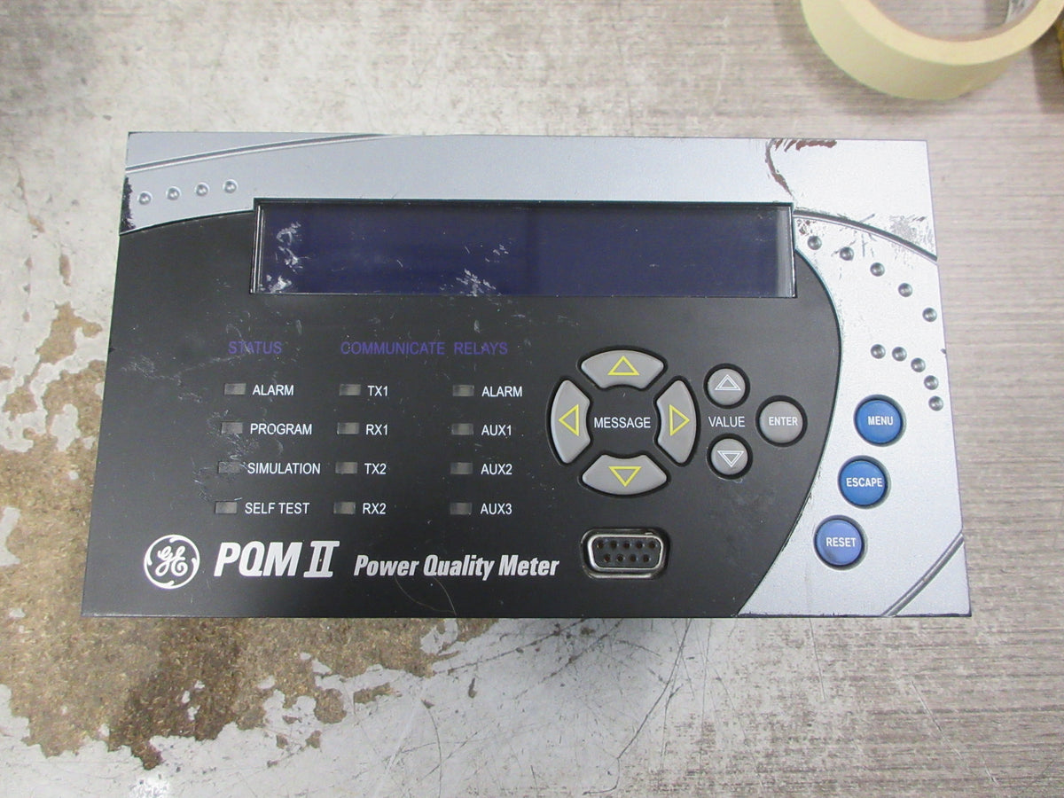 GE PQM II Power Quality Meter PQMII-T20-C-A F/W: 73D224C4.000 Used