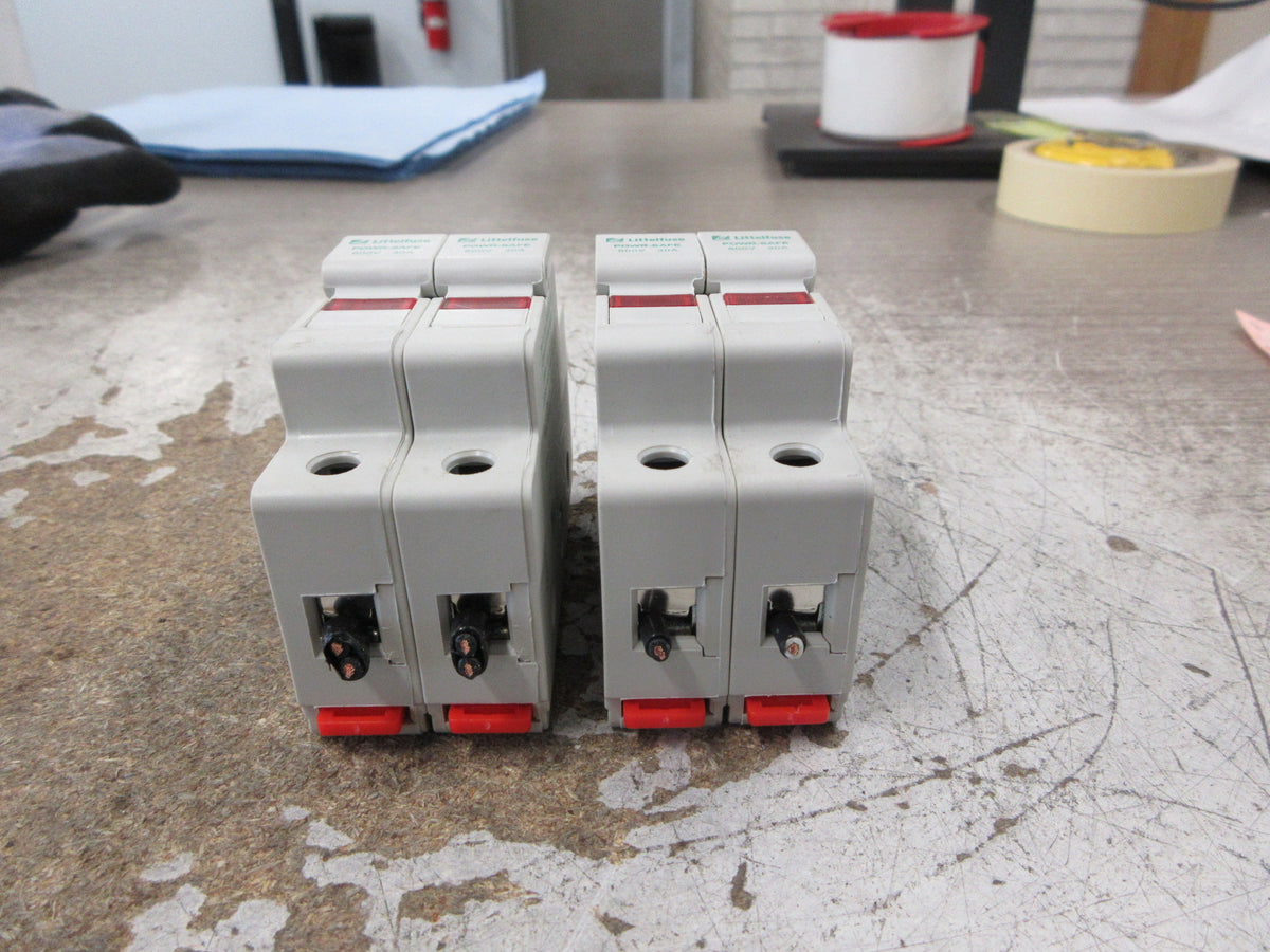 Littelfuse Powr-Safe Fuse Holder LPSC-ID CH2 30A 600V 2P *Lot of 2* Used