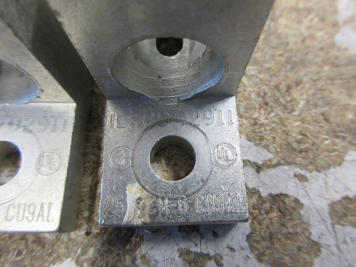 Ilsco Mechanical Lug D2911 250MCM-6 *Lot of 3* Used