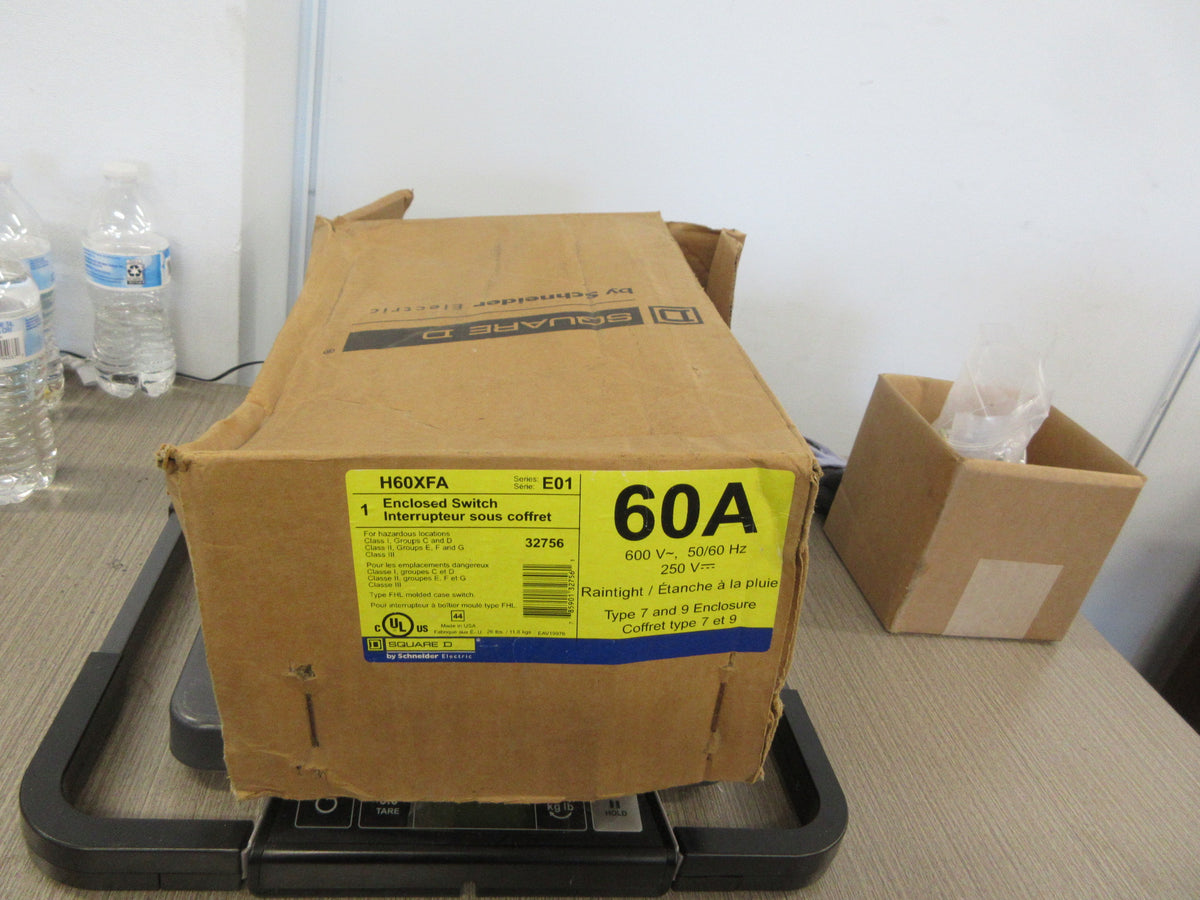 Square D Explosion-Proof Enclosed Switch H60XFA Ser. E01 60A 600V New Surplus