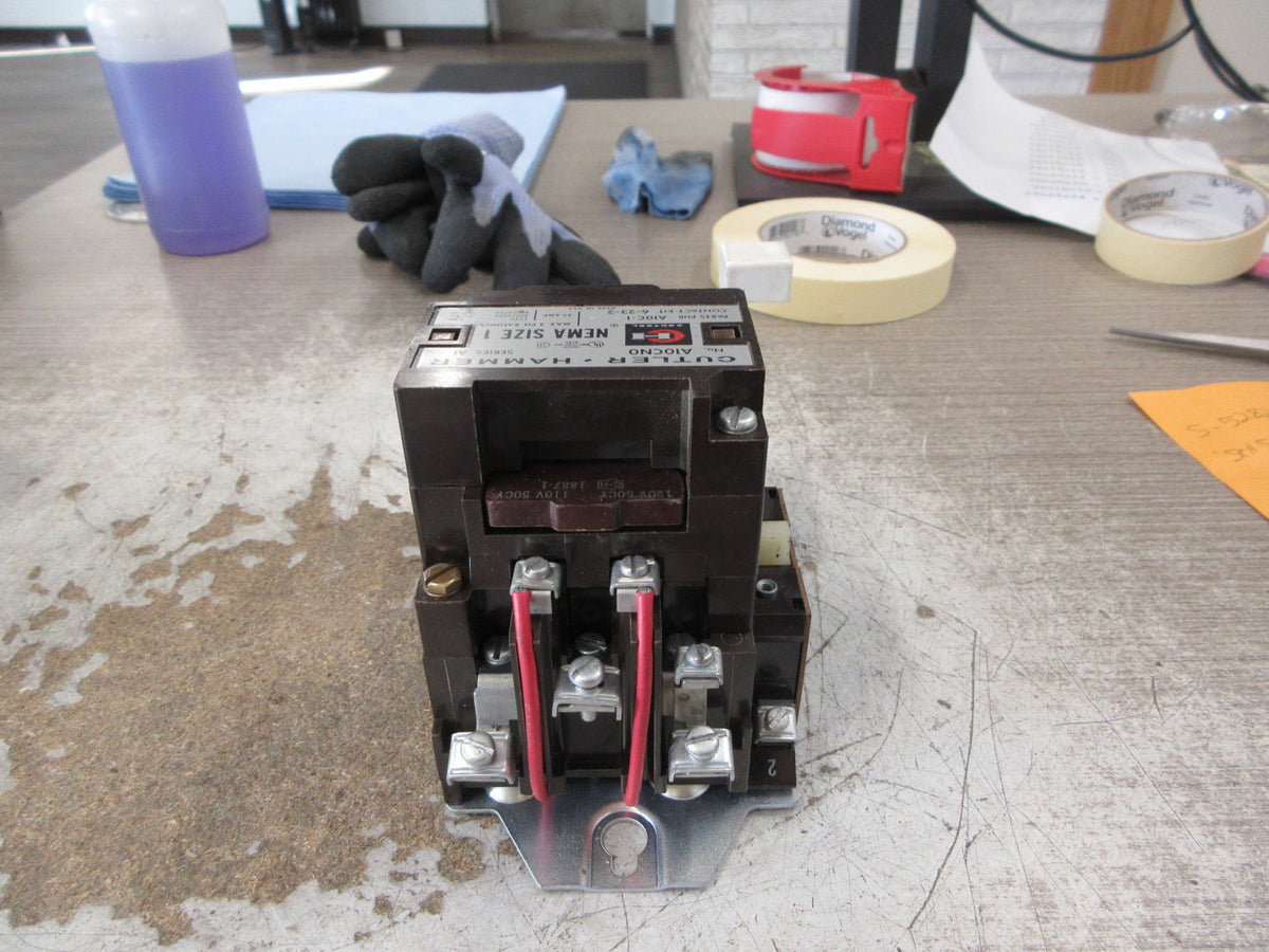 Cutler-Hammer Size 1 Starter A10CN0 Ser. A1 120V Coil 27A Used