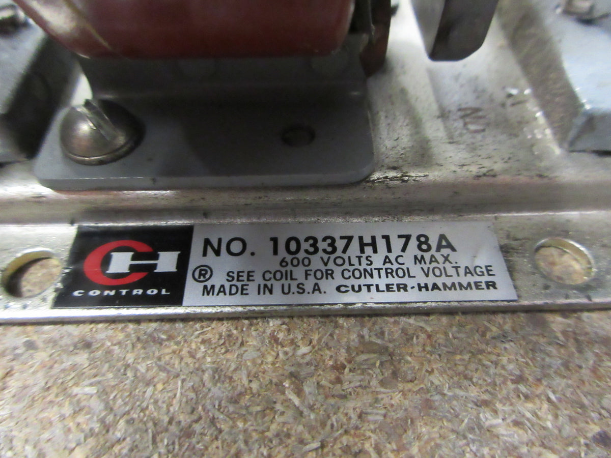 Cutler-Hammer Pneumatic Timing Relay 10337H178A 120V Coil 600V Used