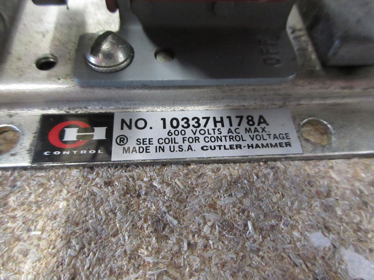 Cutler-Hammer Pneumatic Timing Relay 10337H178A 120V Coil 600V Used