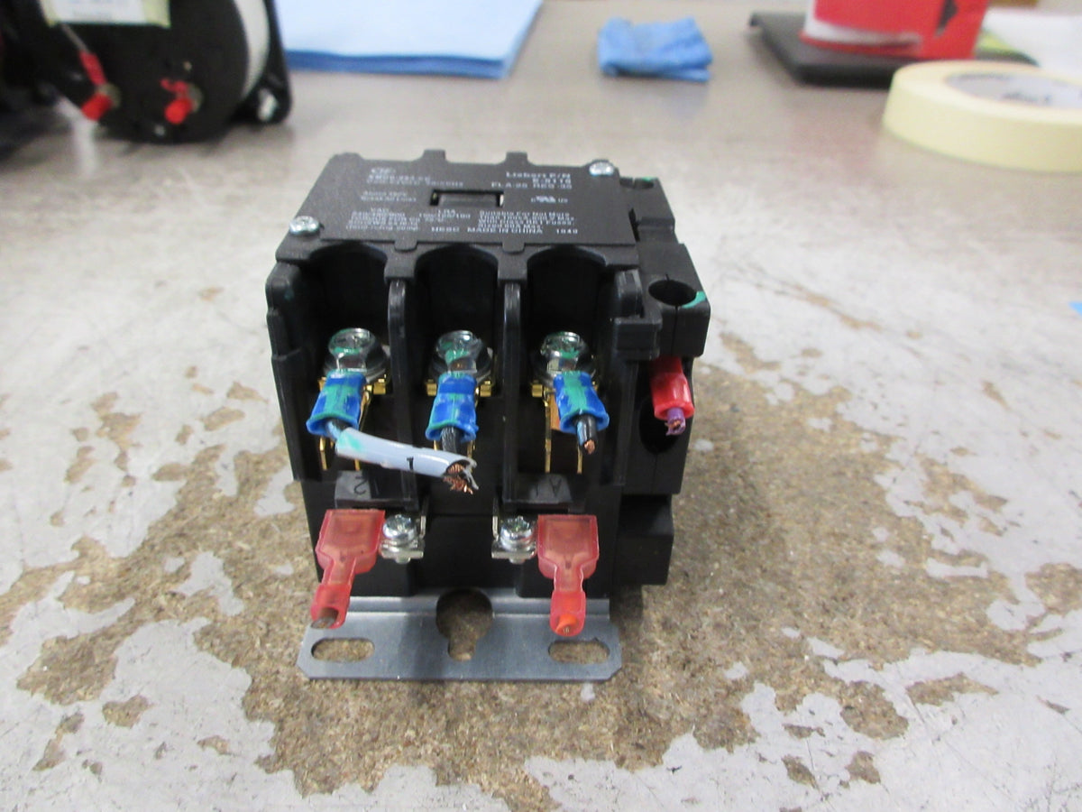 Liebert Contactor E-0110 24V Coil 25A 600V W/Aux Contact Used