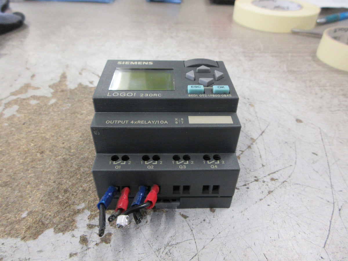 Siemens LOGO! 230RC Logic Module 6ED1 052-1FB00-0BA5 115-240V AC/DC Used
