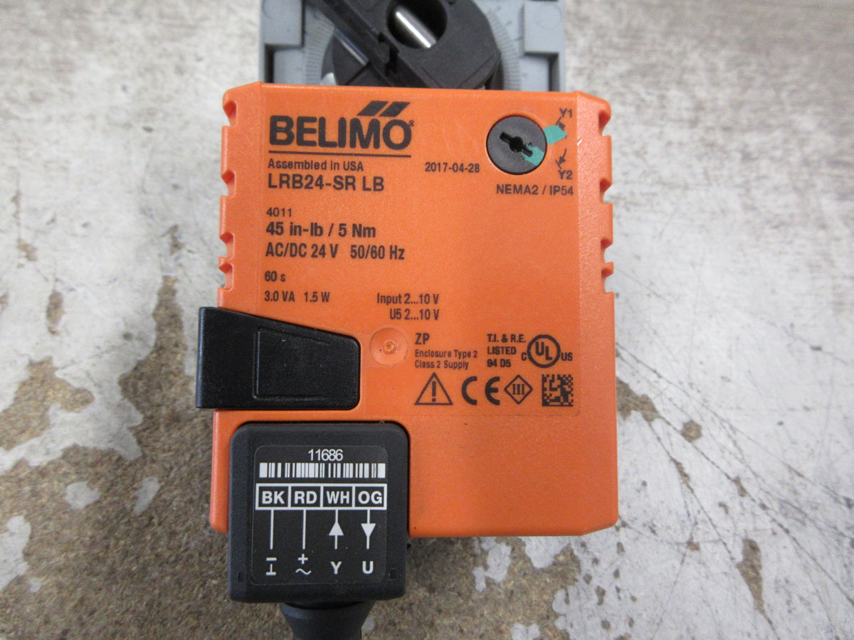 Belimo Valve Actuator LRB24-SR LB 45 in-lb 24V AC/DC Used