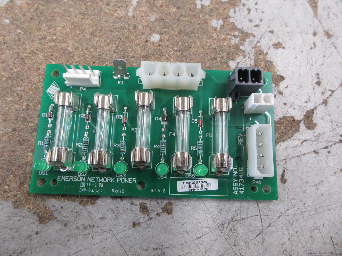 Emerson Fuse Board Assembly 417341G3 Rev. 1 Used