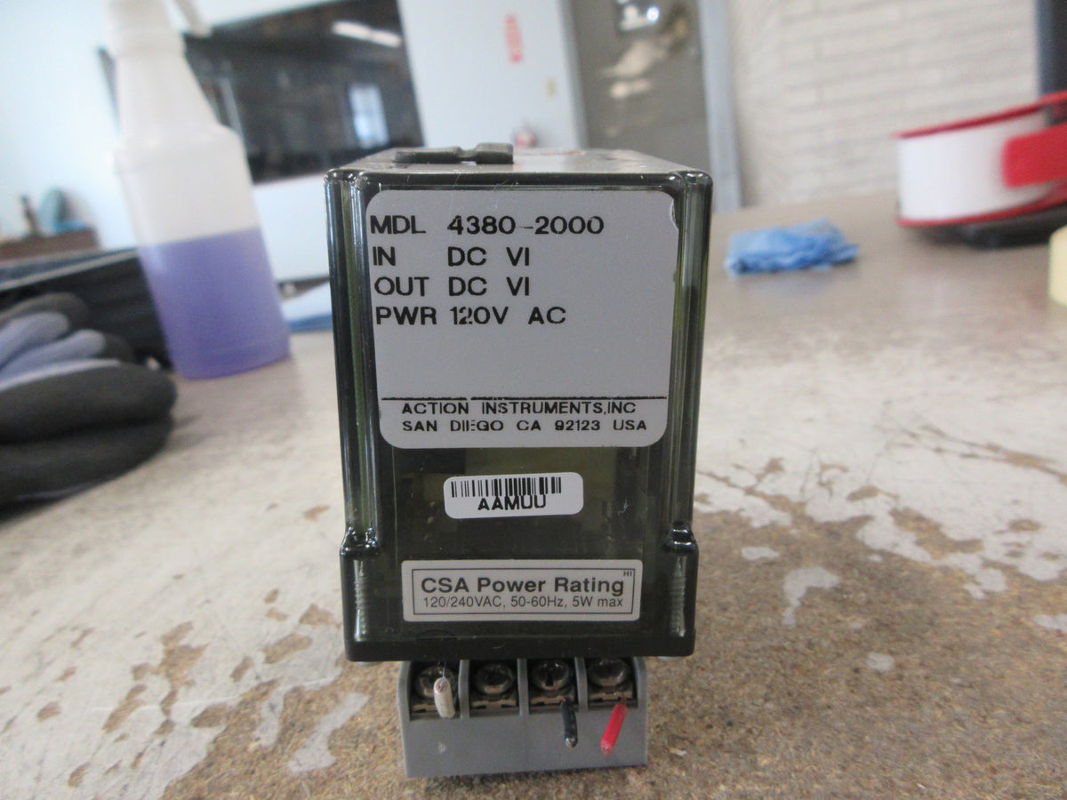 Action Instruments Action Pak Signal Conditioner 4380-2000 Power: 120VAC Used