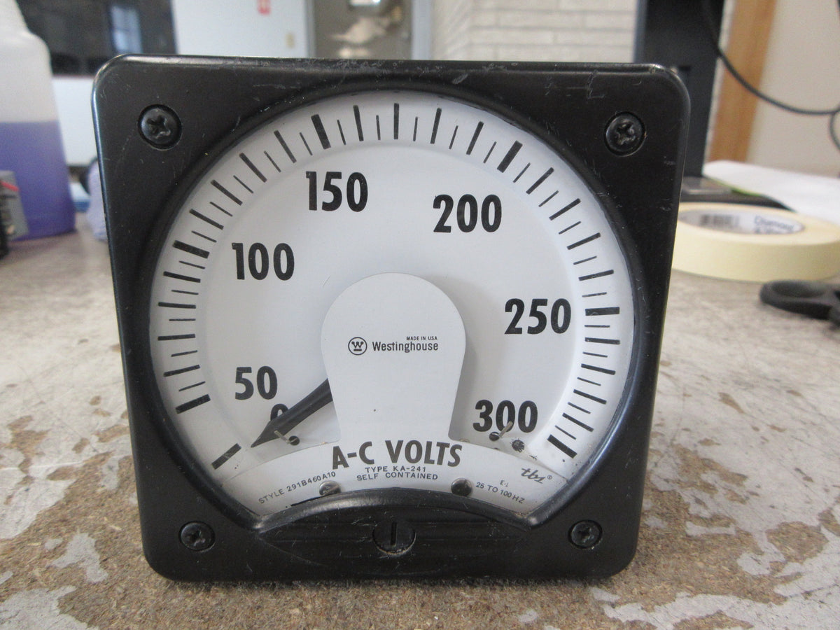Westinghouse Type KA-241 AC Voltmeter 291B460A10 Range: 0-300V Used