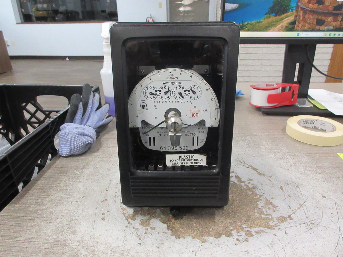 Westinghouse Type D4B-8FM Watthour Meter 280C211G02 120V 4W PTR: 1 Used