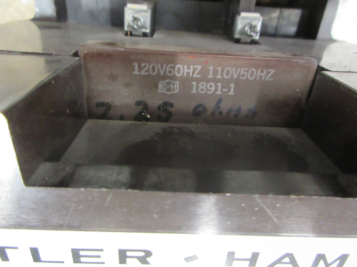 Cutler-Hammer Size 5 Contactor C10GN3 Ser. A1 120V Coil 270A 575V 3Ph Used