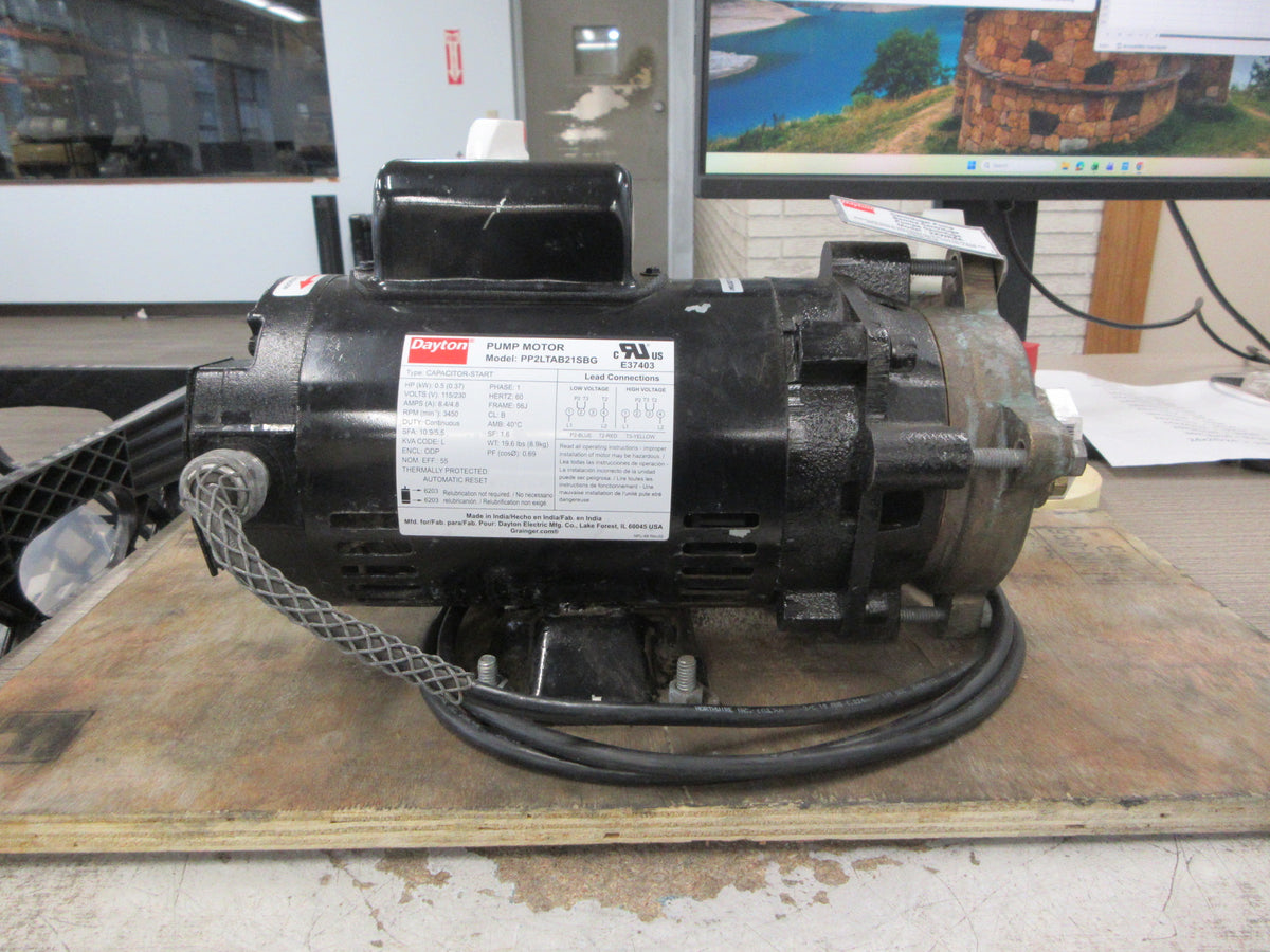Dayton Centrifugal Pump 2ZWR5A 0.5HP 115/230V 1Ph 3450RPM Used