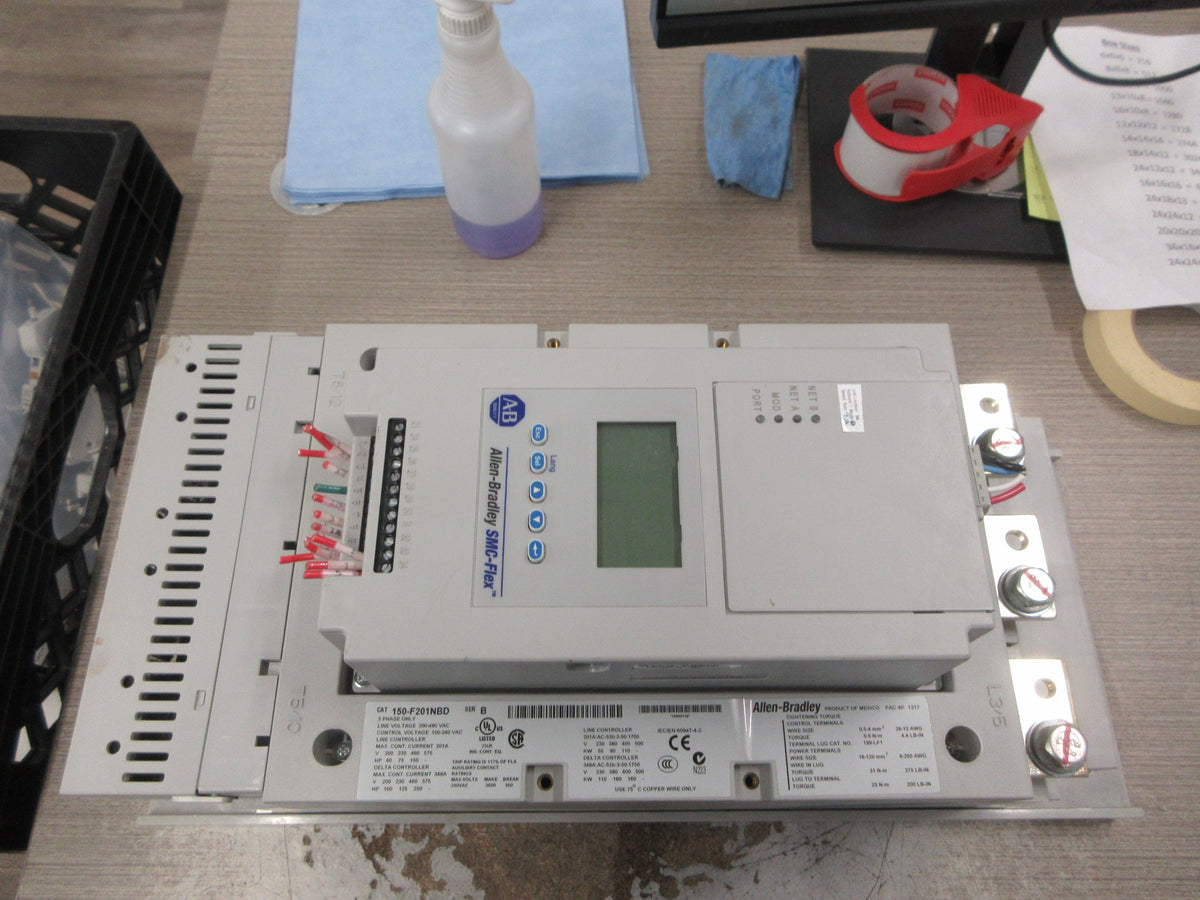 Allen-Bradley SMC-Flex Soft Start 150-F201NBD Ser. B 150/250HP 200-480V 3Ph Used