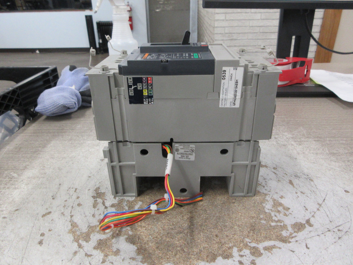 Merlin Gerin Circuit Breaker NSF150A 600V 150A 3P W/Mounting Base Used