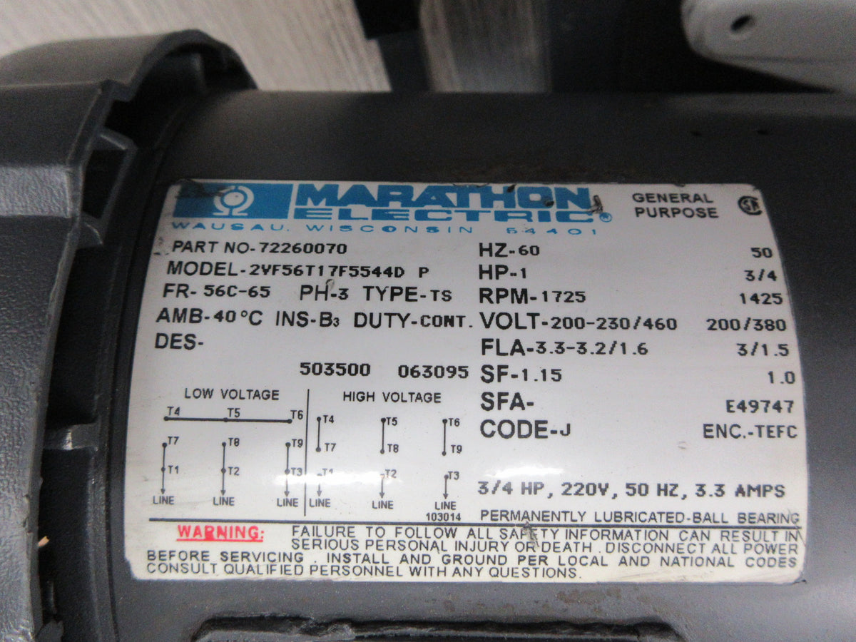 Leybold Trivac D16A Vacuum Pump 898033 1HP 200-230/460V 14.1 CFM New Surplus