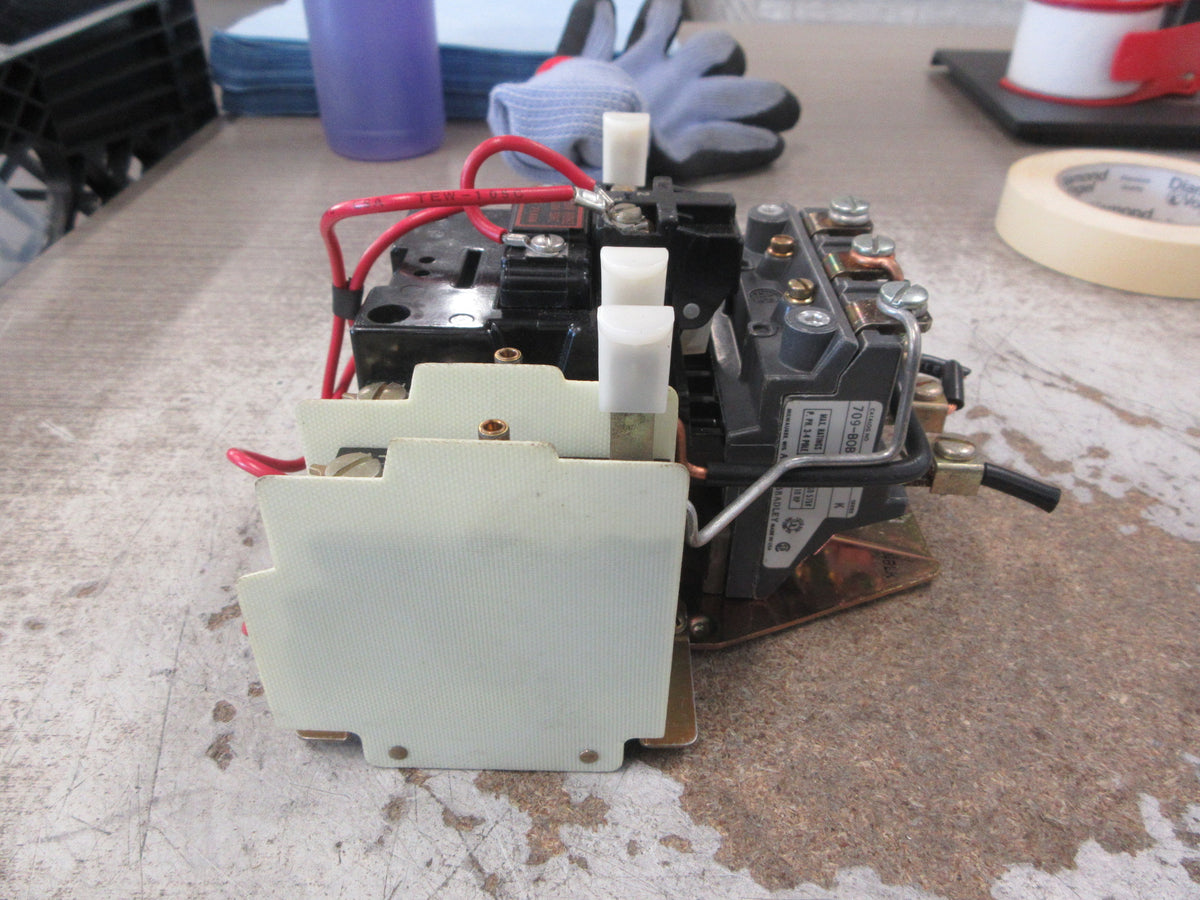 Allen-Bradley Size 1 Starter 709-BOB103 Ser. K 120V Coil Used