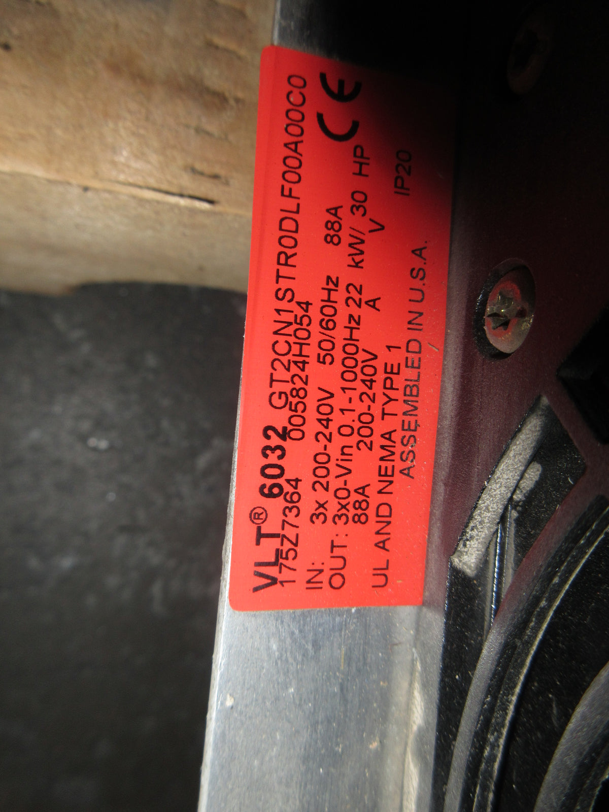 Danfoss VLT 6032 AC Drive 175Z7364 30HP 3Ph Used