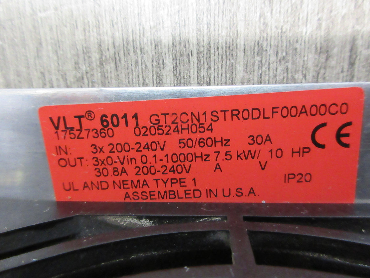 Danfoss VLT 6011 AC Drive 175Z7360 10HP 3Ph Used