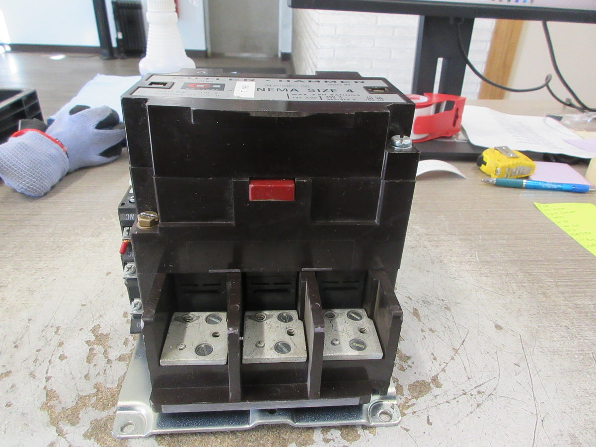 Cutler-Hammer Size 4 Contactor C10FN3 Ser. B1 120V Coil 135A 460/575V Used