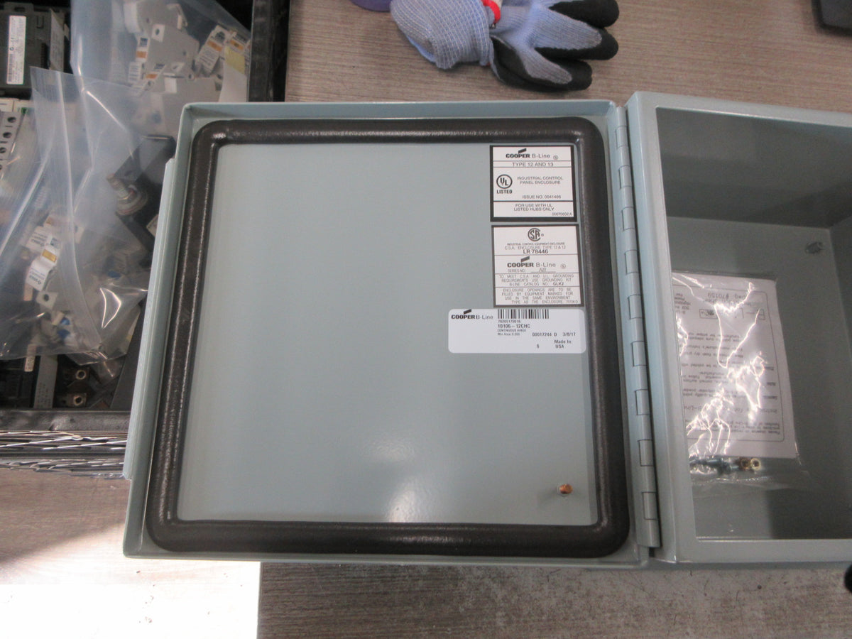 Cooper B-Line Type 12/13 Enclosure 10106-12CHC Size: 10"x10"x6 New Surplus