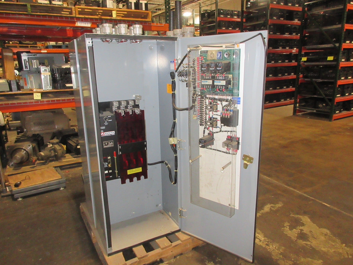 Zenith Automatic Transfer Switch ZTSHU40EC-5AALLST-6B 400A 480V 60Hz 3Ph Used
