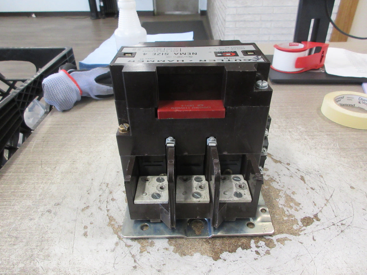 Cutler-Hammer Size 4 Contactor C10FN3 Ser. B1 120V Coil 135A 600V 3Ph Used