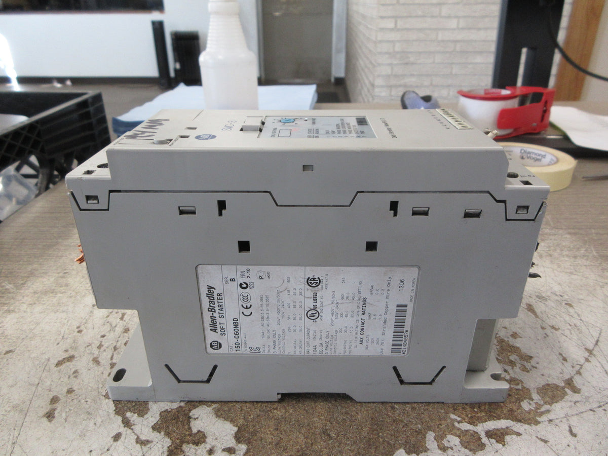 Allen-Bradley SMC-3 Soft Starter 150-C60NBD Ser. B FRN: 2.10 75HP 104A Used