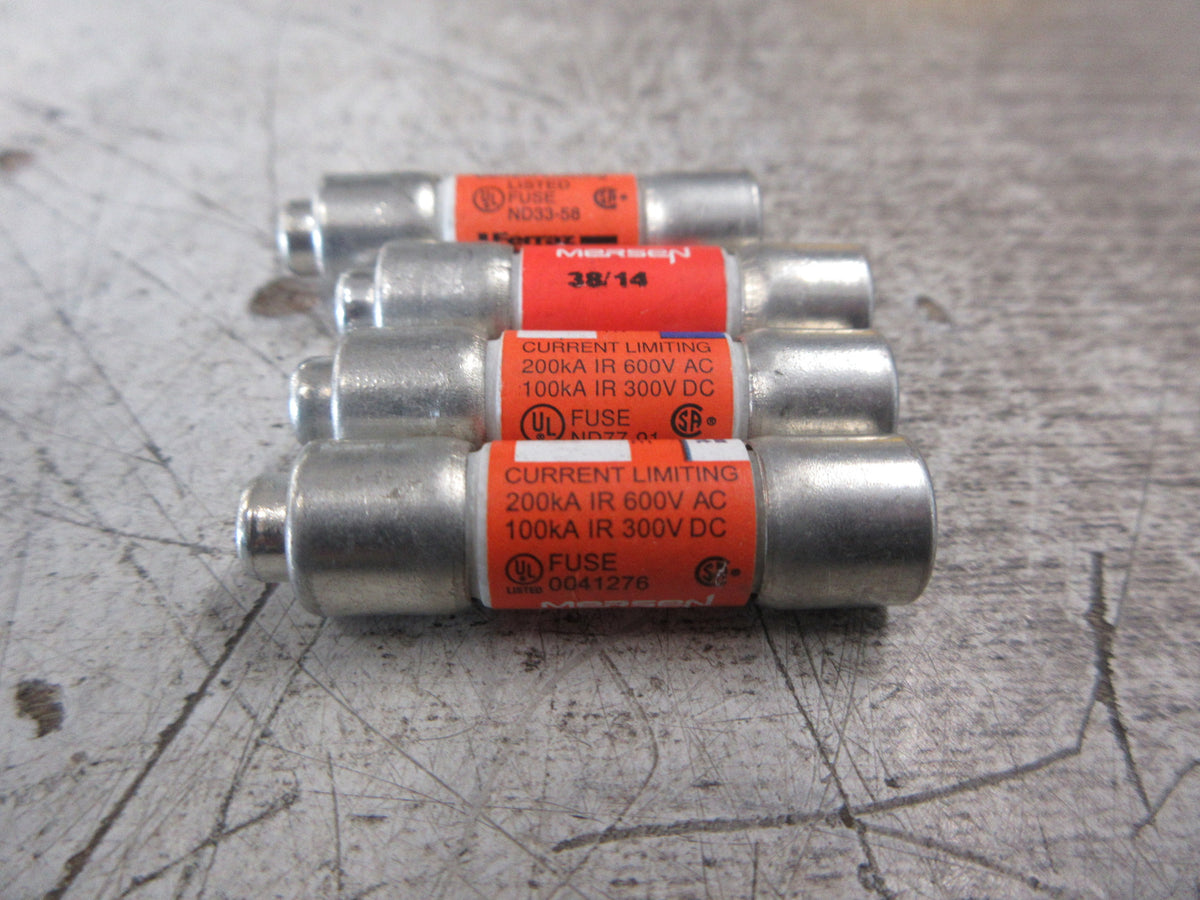 Ferraz Shawmut Amp-Trap 2000 Fuse ATQR1/2 600V 1/2A *Lot of 4* Used*