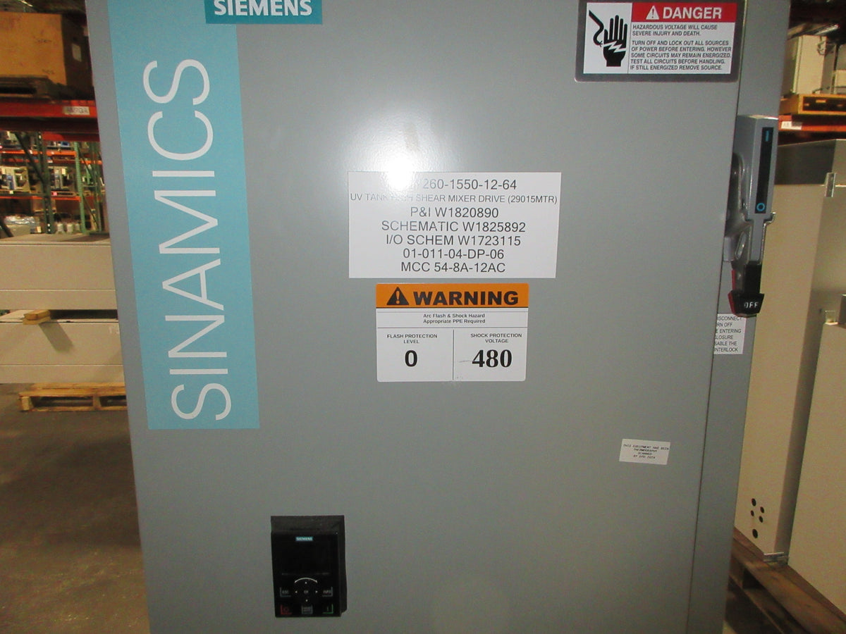 Siemens Sinamics G120E AC Drive 6SL3710-1BJ24-5AU0 G94+D02+D14+L08+M12+X30 Used