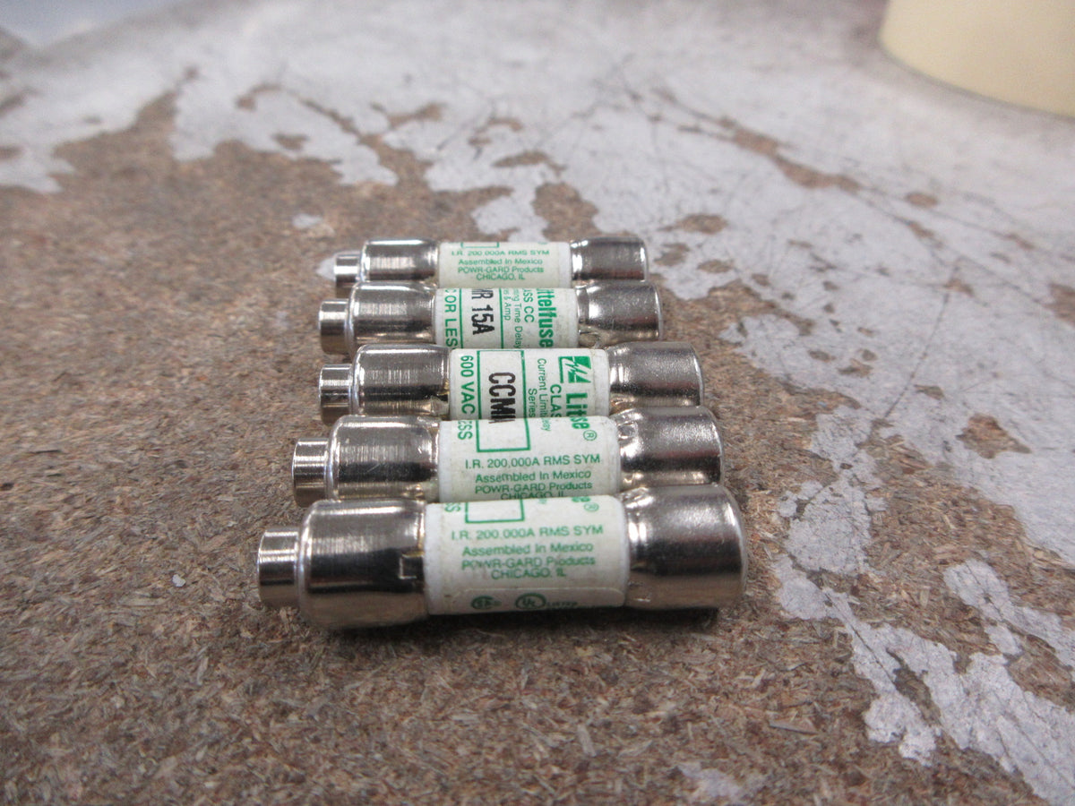 Littelfuse Fuse CCMR-15A 600V 15A *Lot of 5* Used