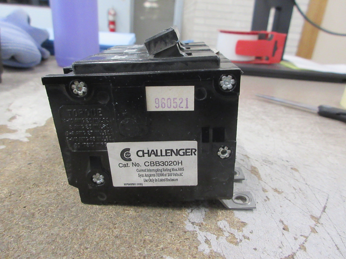 Challenger Bolt-On Circuit Breaker CBB3020H 20A 240V 3P Used