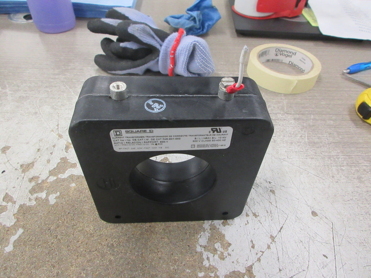Square D Current Transformer 74R-601-002 Ratio 600:1A 600V 50-400Hz Used