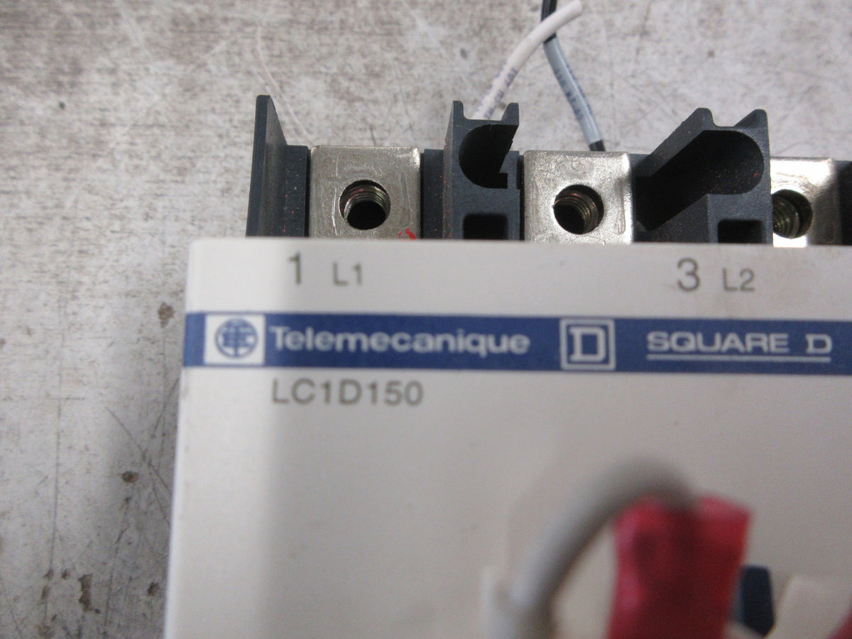 Telemecanique Contactor LC1D150 24V Coil 160A 600V w/ (1) Aux Contact Used