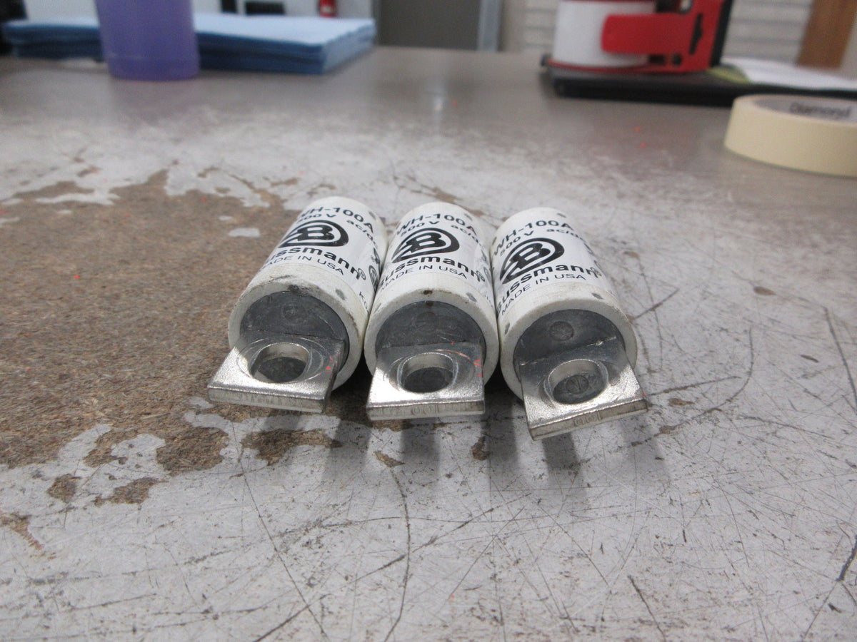 Bussmann Fuse FWH-100A 500V 100A *Lot of 3* Used