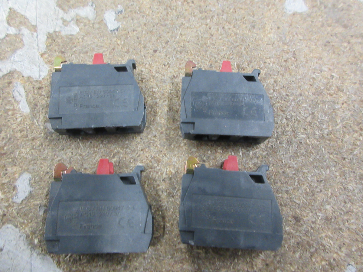 Telemecanique Aux Contact ZBE-102 *Lot of 4* *No Box* New Surplus
